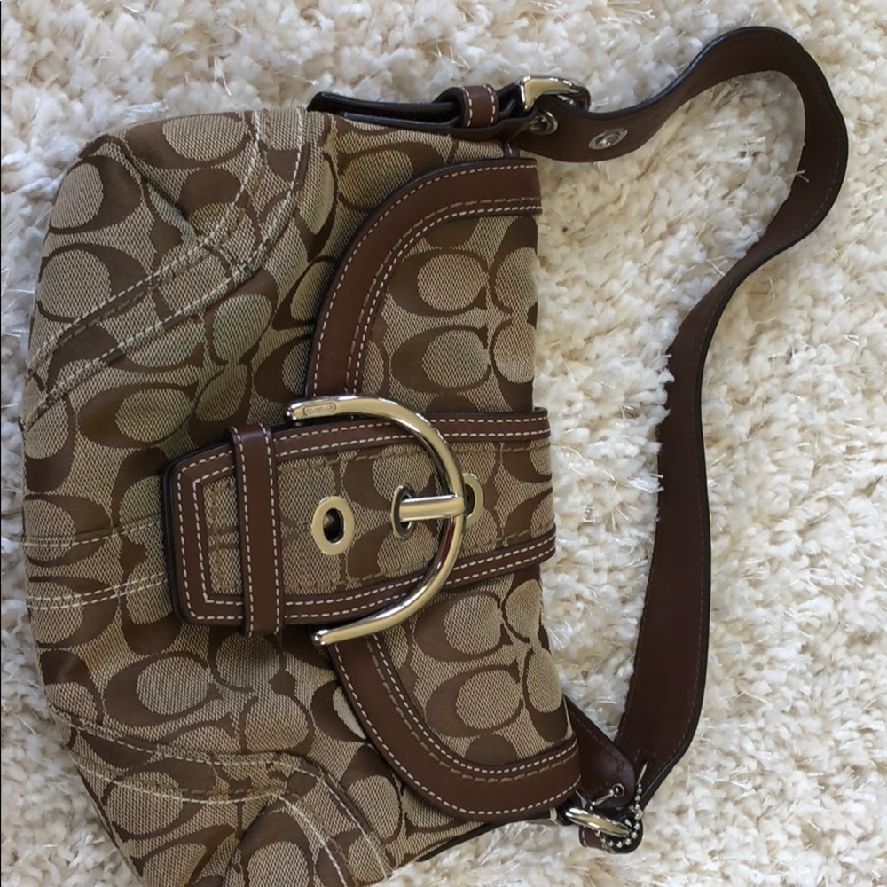 Coach signature shoulder bag